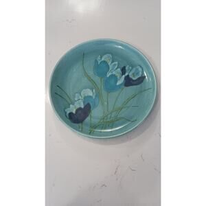 2/$55 Metlox Vernonware blue tulip plate Poppy Trail Pattern